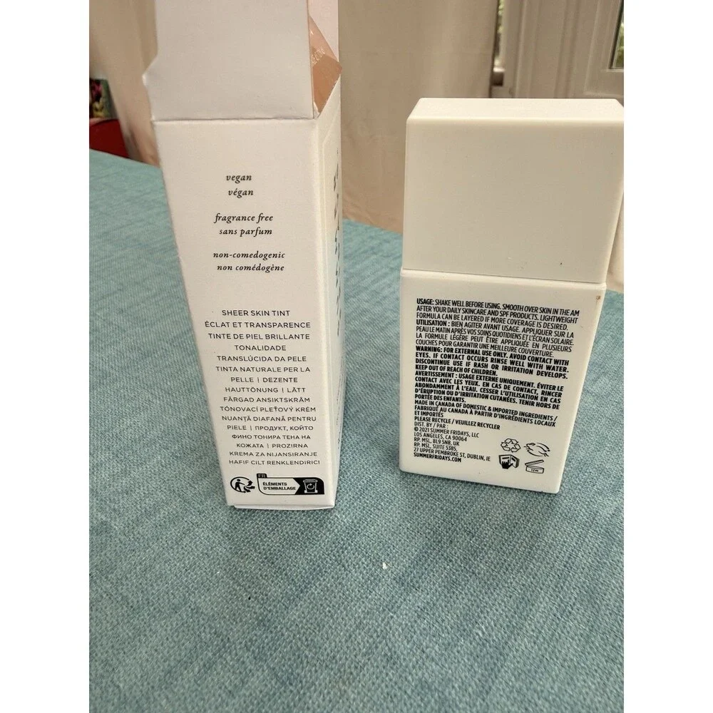 Shade 4.5 - Summer Fridays Sheer Skin Tint 1 Oz NEW Vegan Fragrance Free